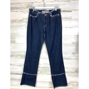 Guess womens 30 Y2K Vintage Distressed Mid Rise Raw Hemline Denim Jeans Pant